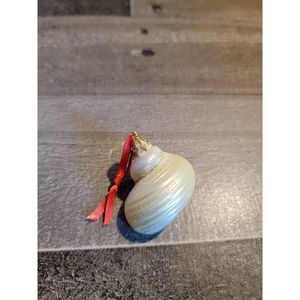 Glittery seashell white ornament xmas